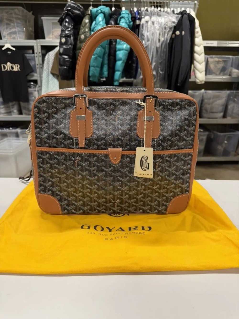 Goyard Ambassade PM documente Briefcase NEW